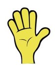 Arm-Emoticon, das die Muskeln spielen lässt