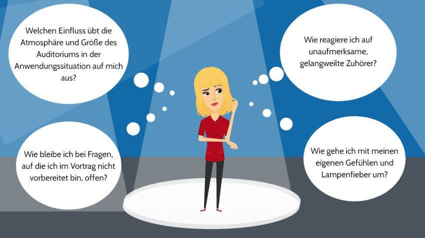 Das Bild zeigt, wie eine Teilnehmerin sich Gedanken zu kontextbezogenen Problemstellungen macht.