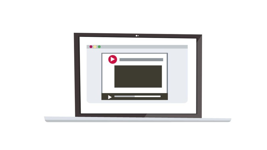 Das Bild zeigt einen Laptopbildschirm, auf dem ein Video zu sehen ist.