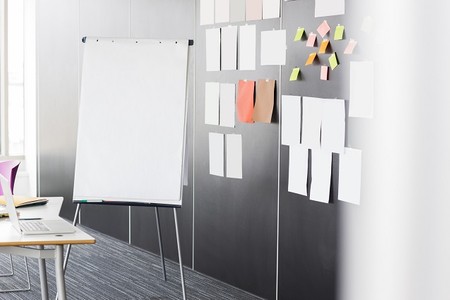 Das Bild zeigt ein Flipchart.